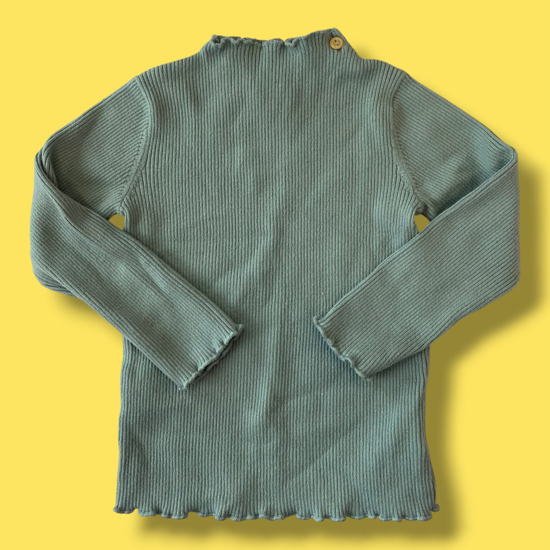 blue h&amp;m ribbed mock neck, 18m