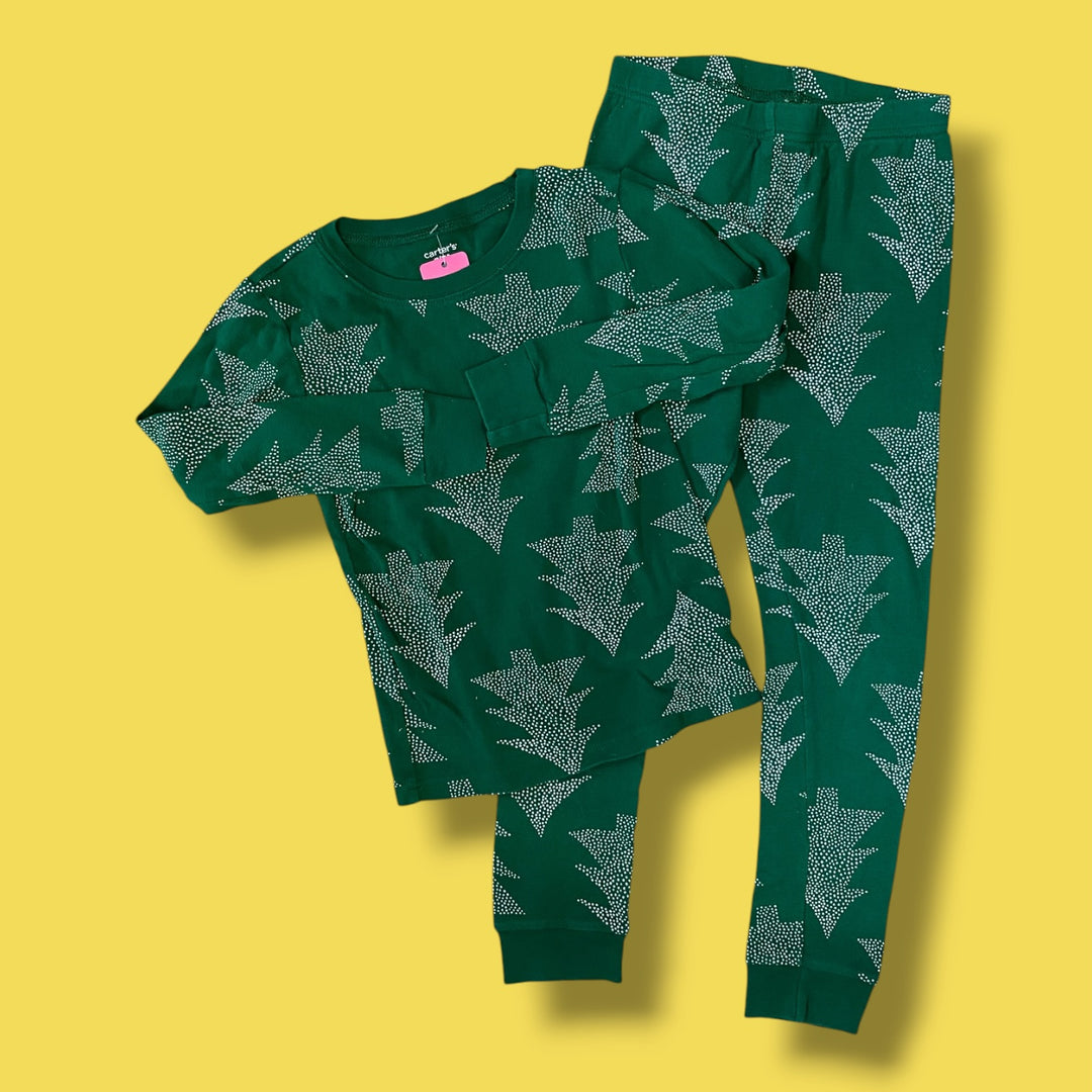 green carters tree pjs, 7y