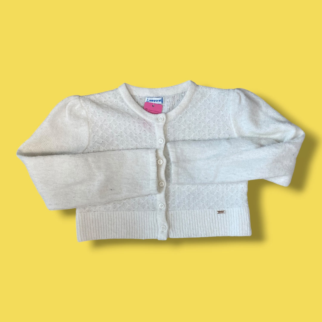 white mayoral cardigan, 7Y