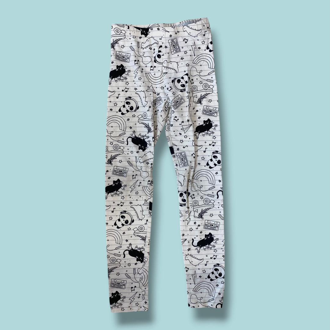 cream wonder nation stripe legging, 7/8y