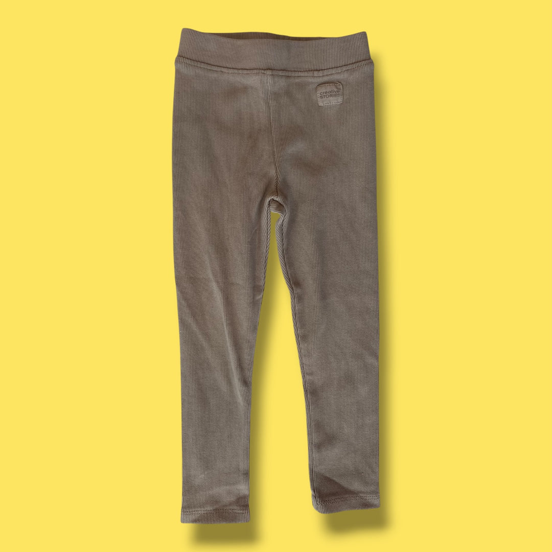 brown zara ribbed legging, 4y