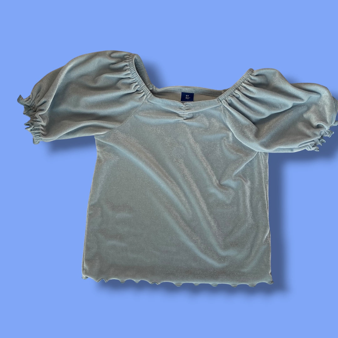 blue old navy velour dress, 5Y