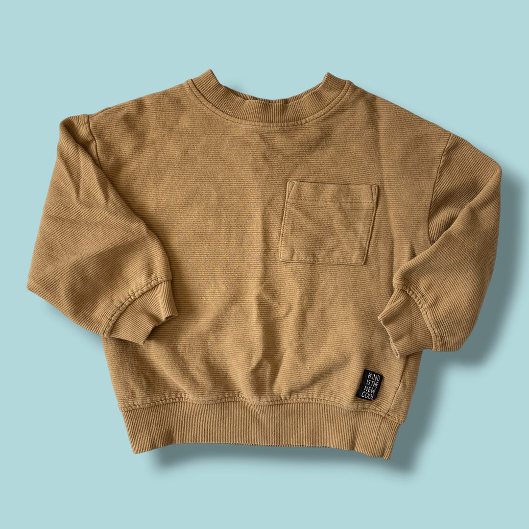 tan h&amp;m ribbed sweater, 5Y