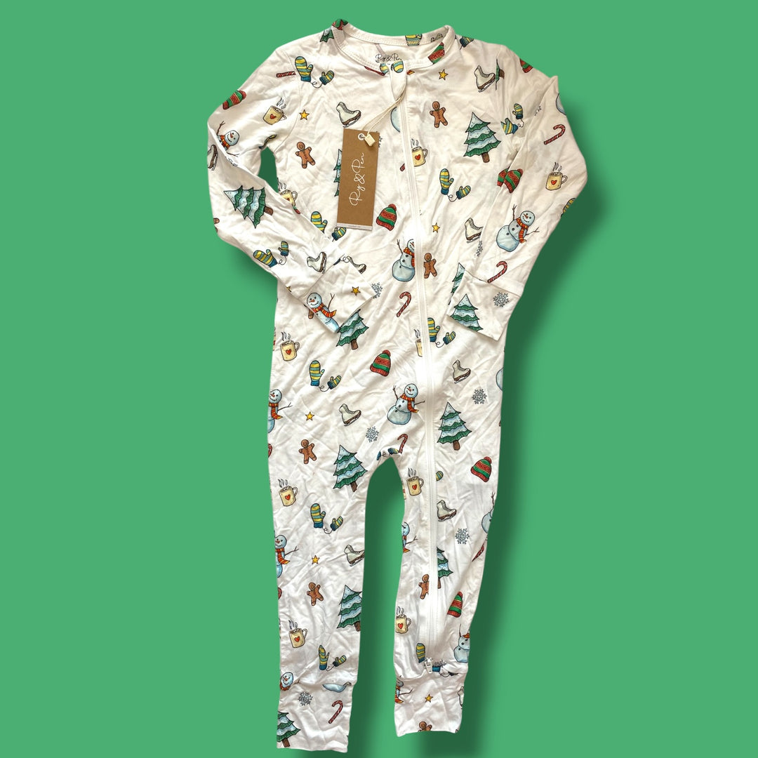 white Ry&amp;Pen nwt xmas sleeper, 2/3Y