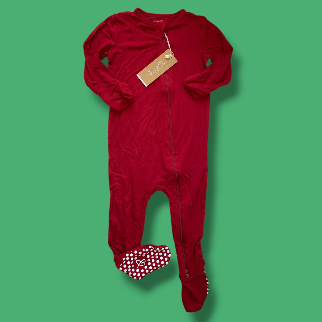 crimson Ry&amp;Pen nwt footed sleeper, 18-24m