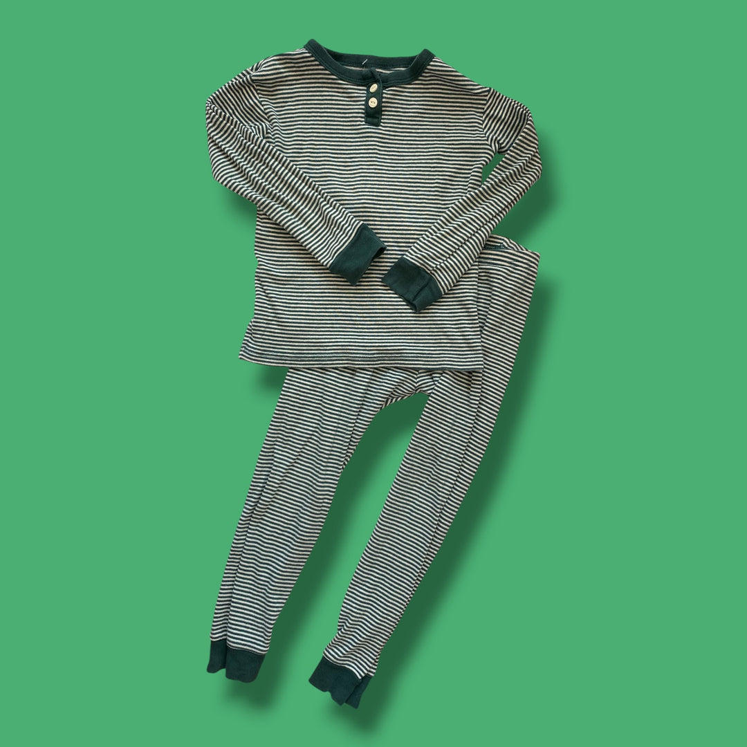 green Gap striped set, 5Y