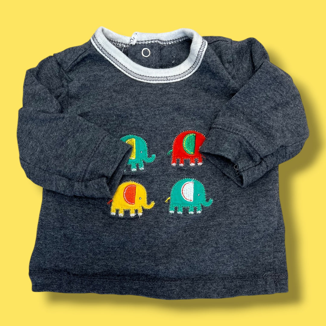 Grey  elephant long sleeve, 3m