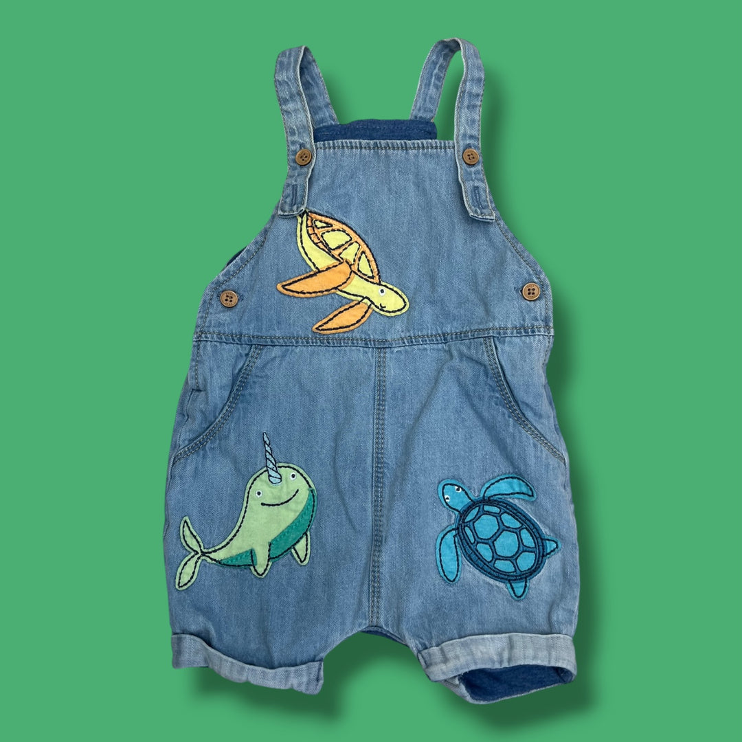 Blue Next sea creature overalls, 6-9m