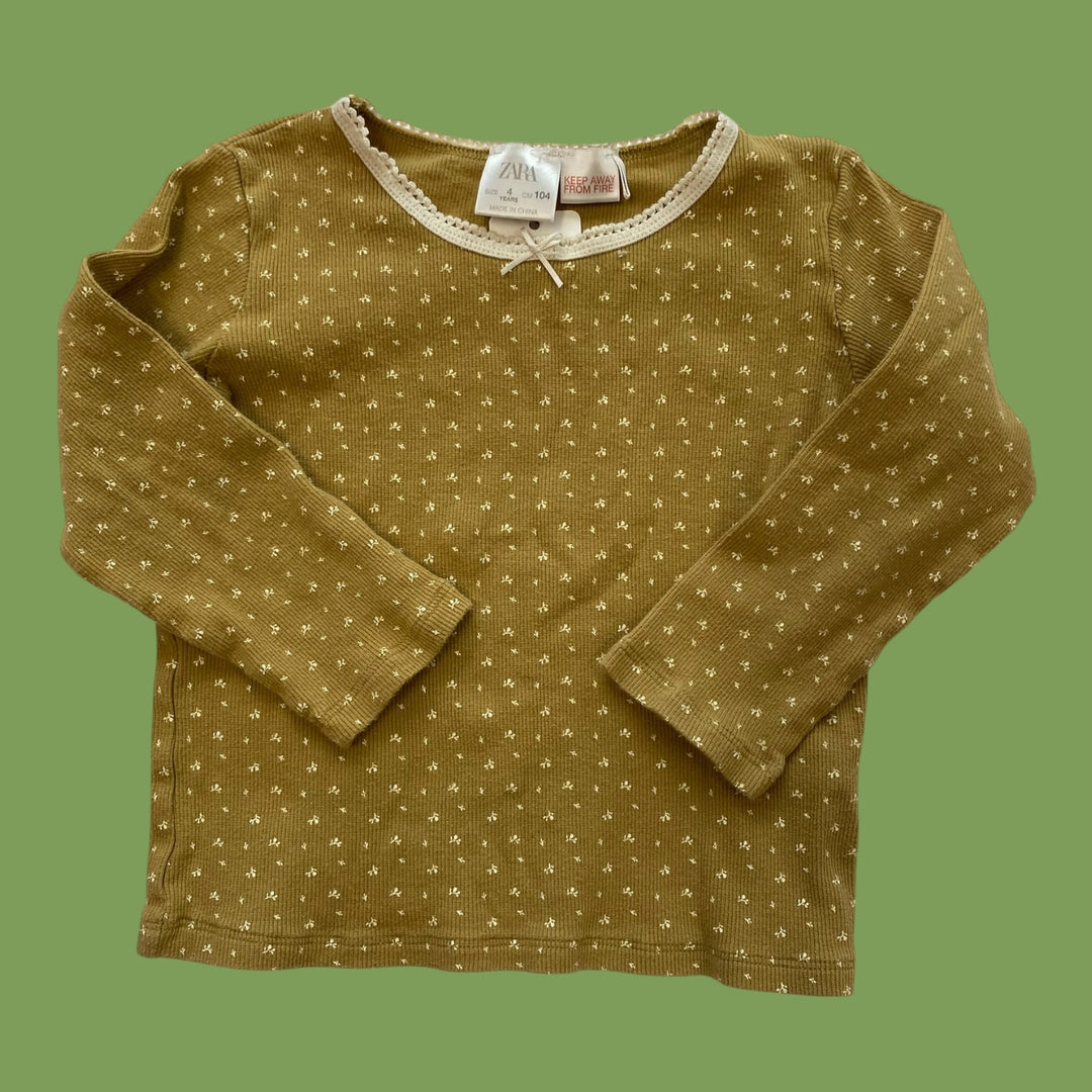 tan Zara ribbed long sleeve, 4y