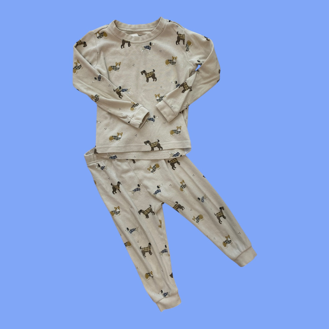 beige Petit Lem dog pjs, 24m