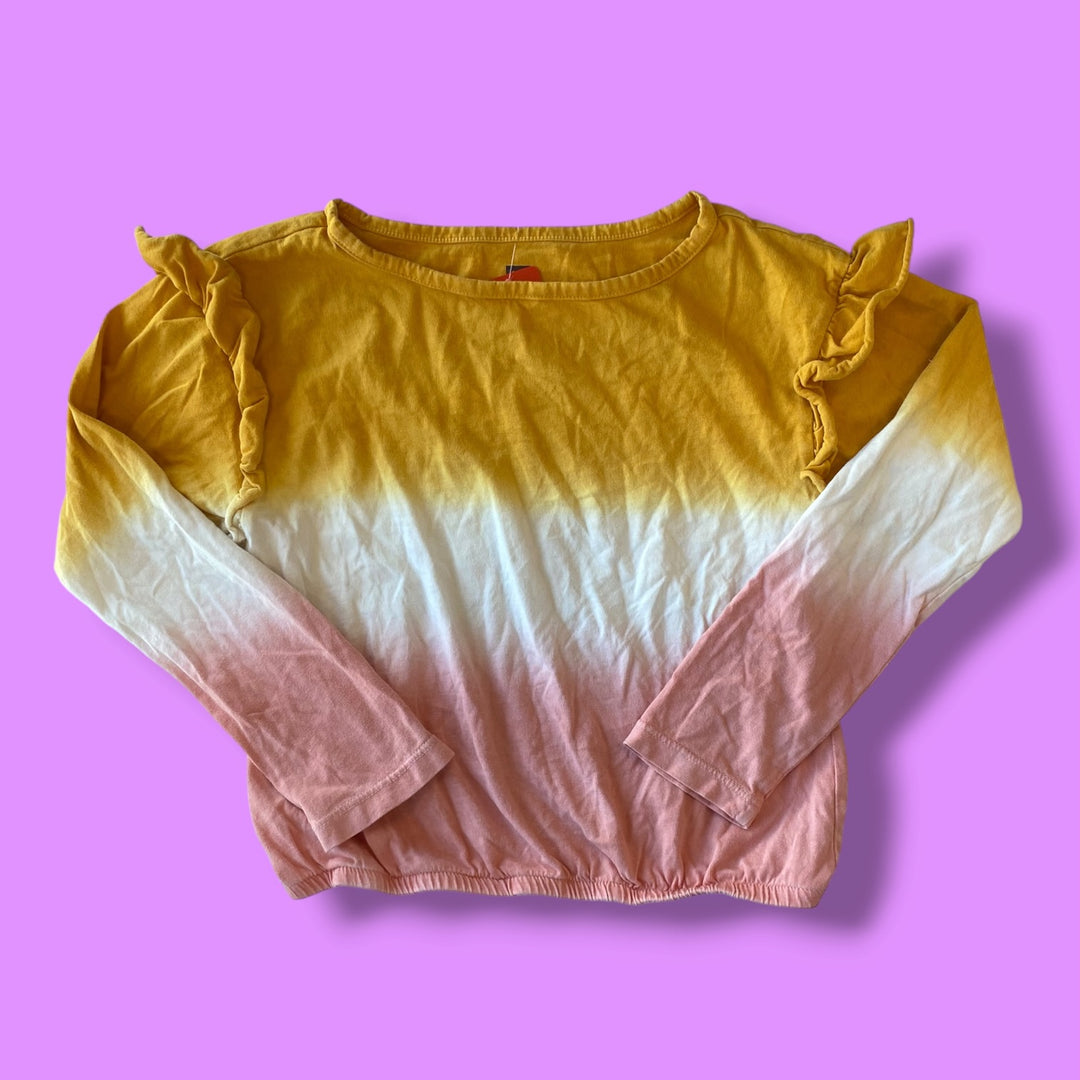 yellow tea ombre long sleeve, 8y
