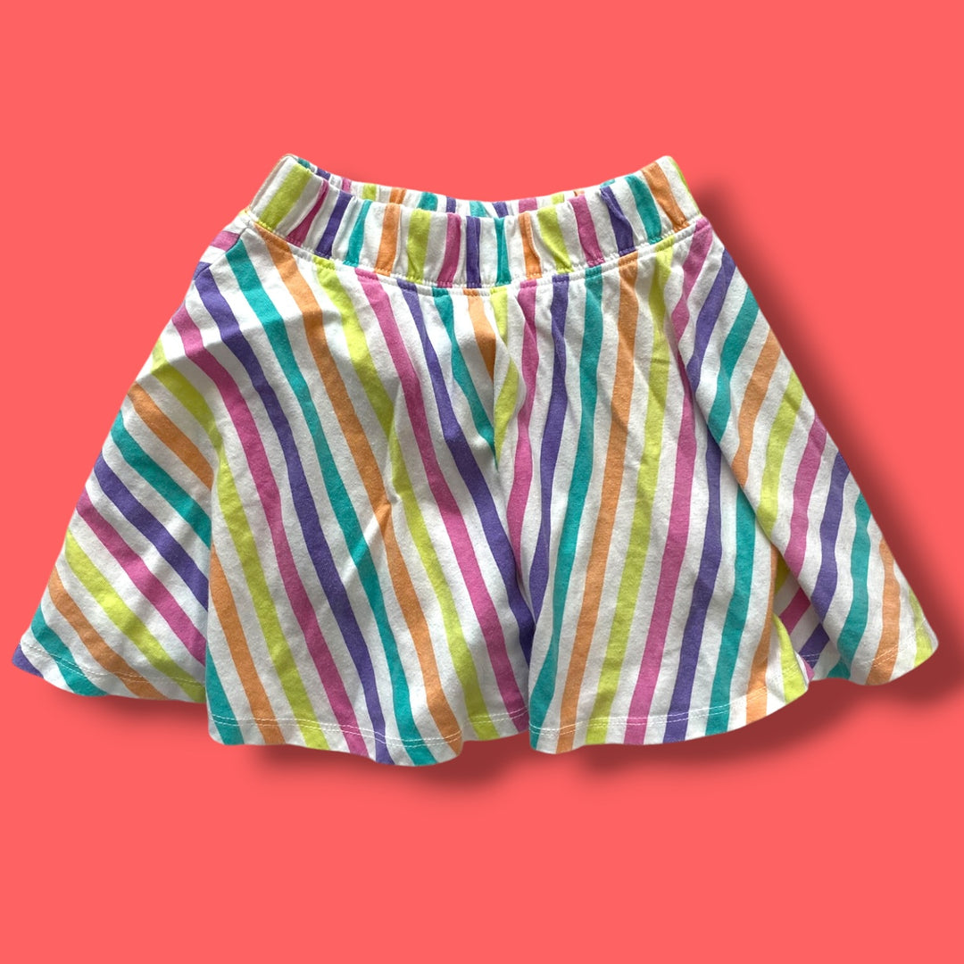 multi gap striped skort, 4Y