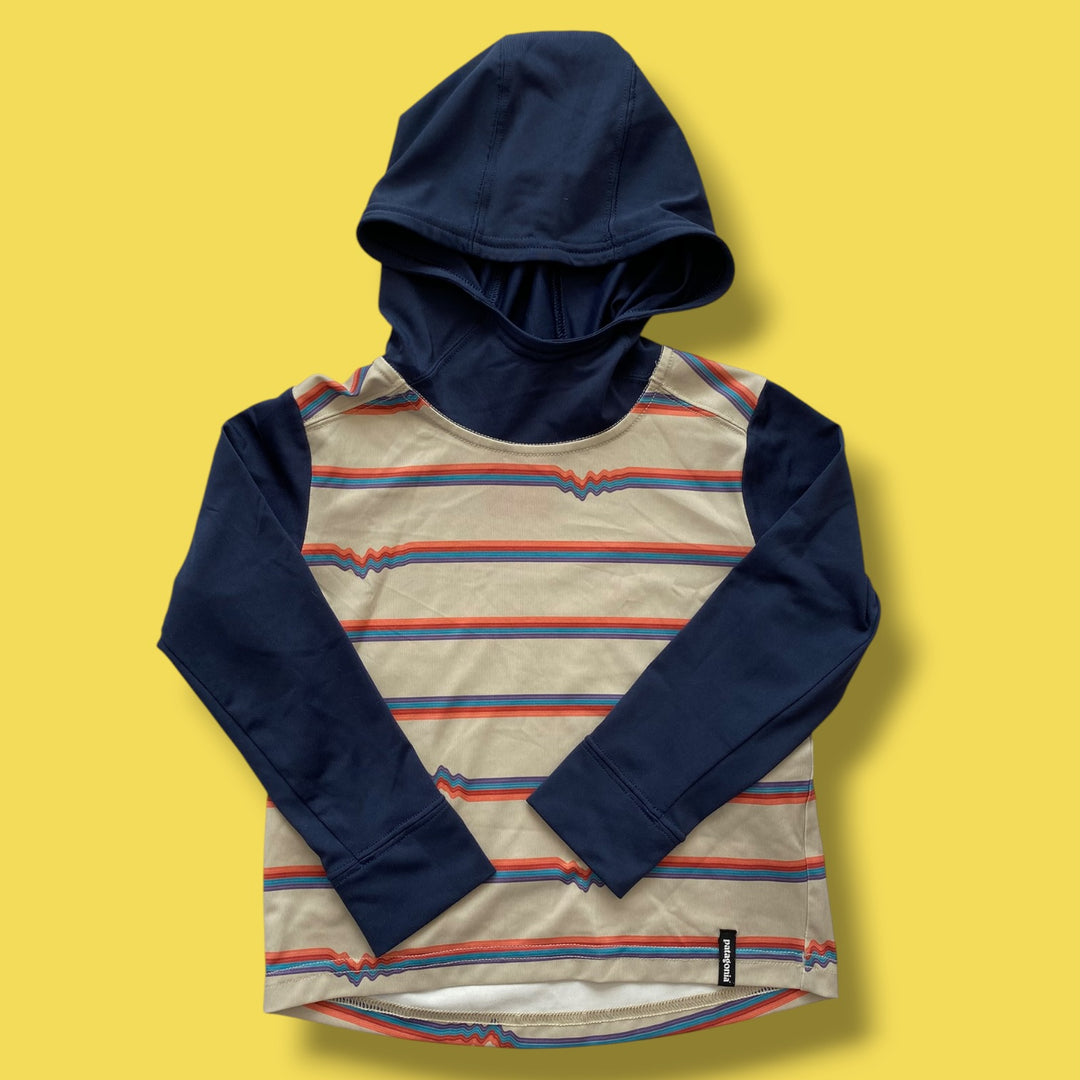 navy Patagonia capilene silkweight hoddie, 3Y