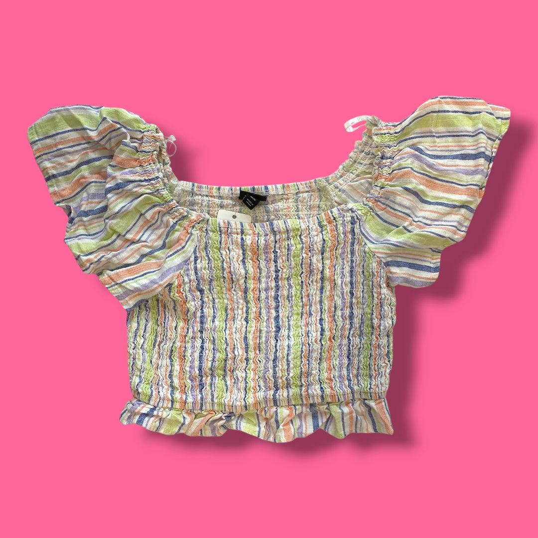 Mulitcolour Art Class Ruffle Shirt, 8Y
