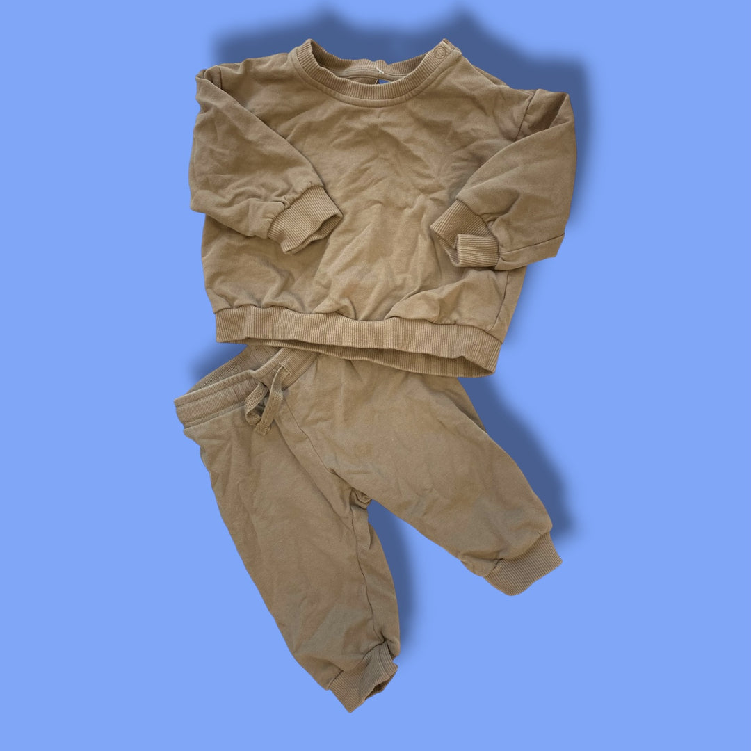Brown H&amp;M 2 peice set, 4-6m