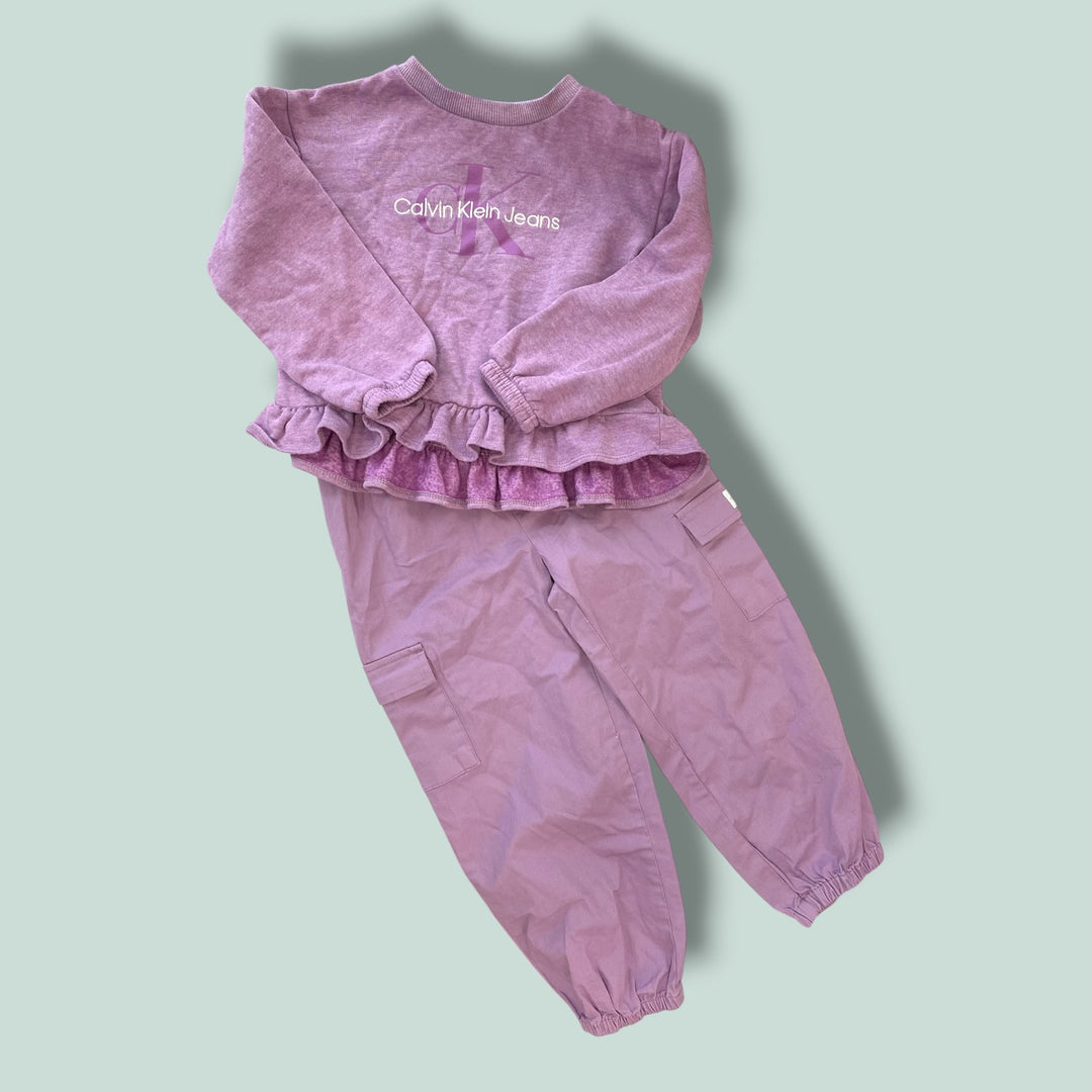 purple Calvin Klein 2 piece Set, 5Y