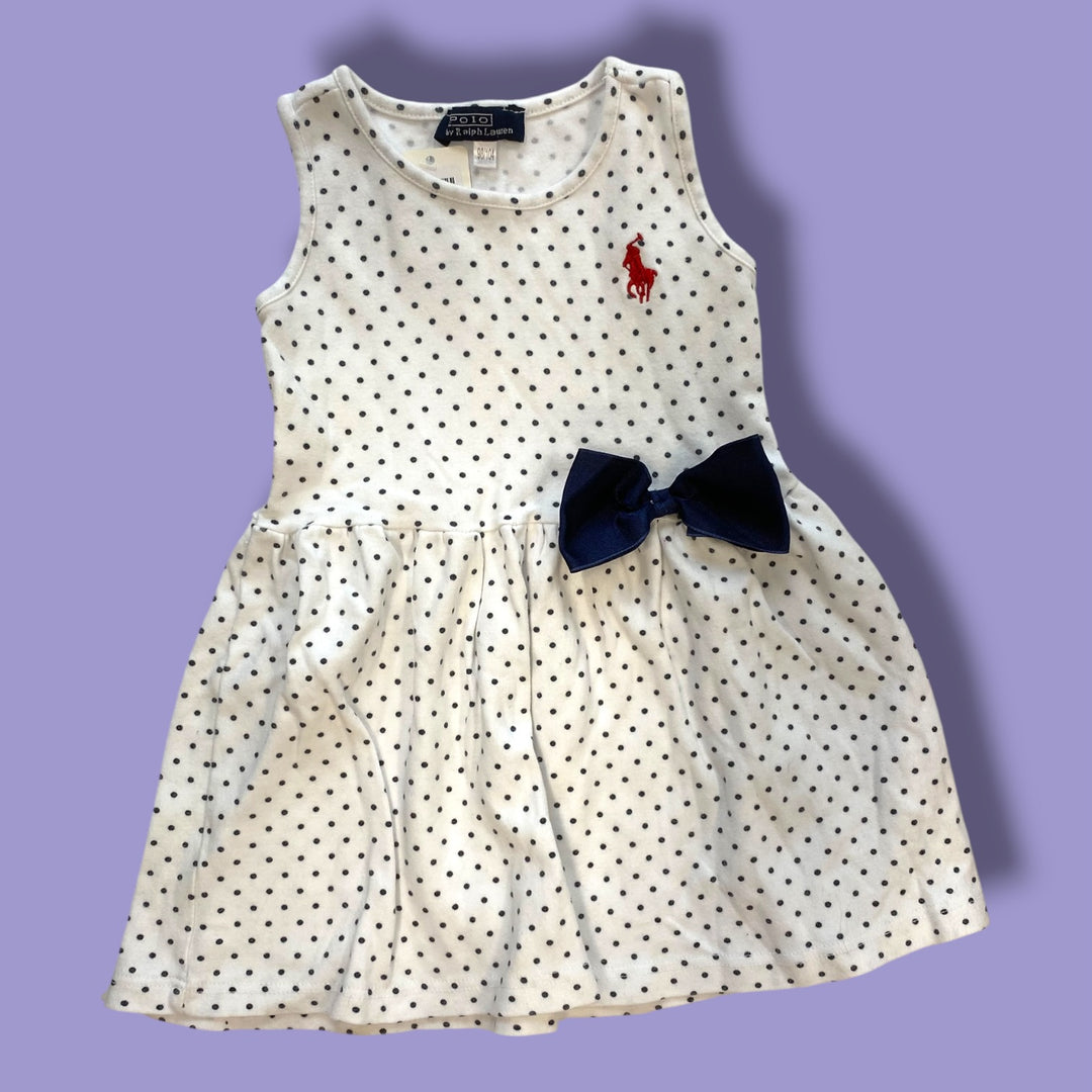 White U.S Polo Association Dress, 12-18m
