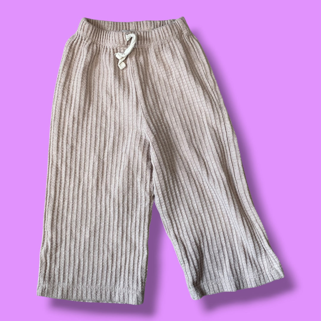 light pink zara waffle pants, 18-24m