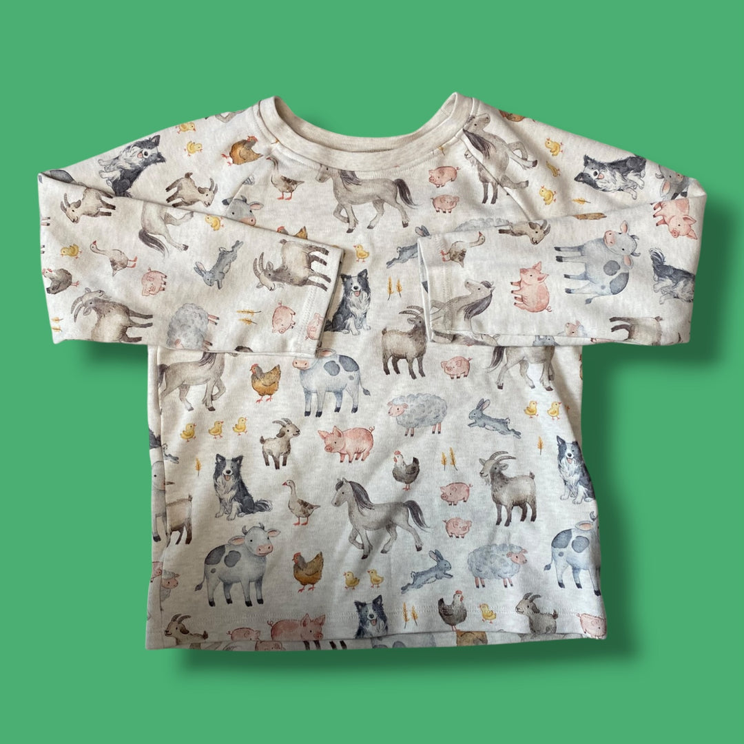 beige Pure baby farm sweater, 4Y