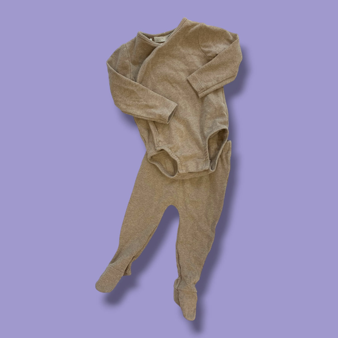 Brown Zara 2 piece Set, 3-6m