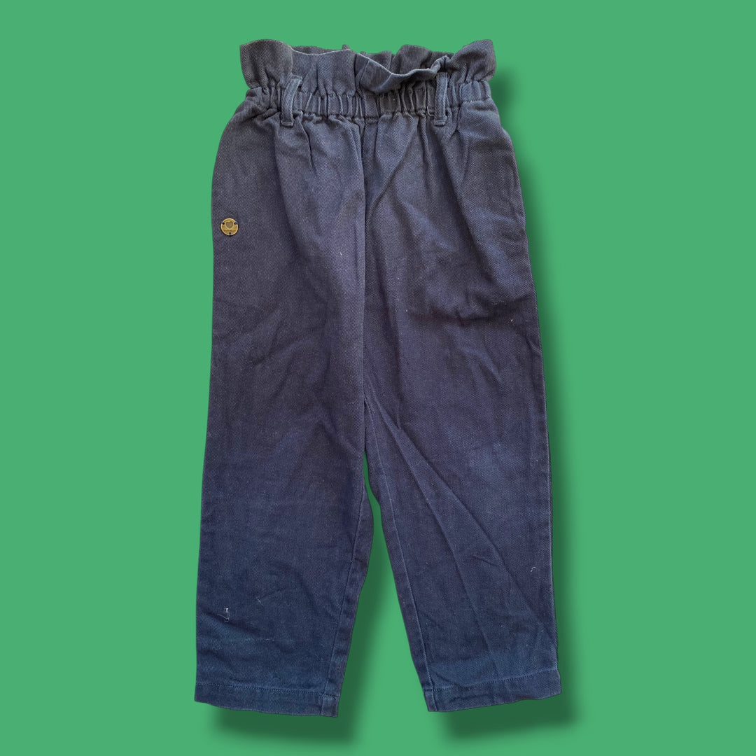 navy pomp de luxe pants, 4/5y