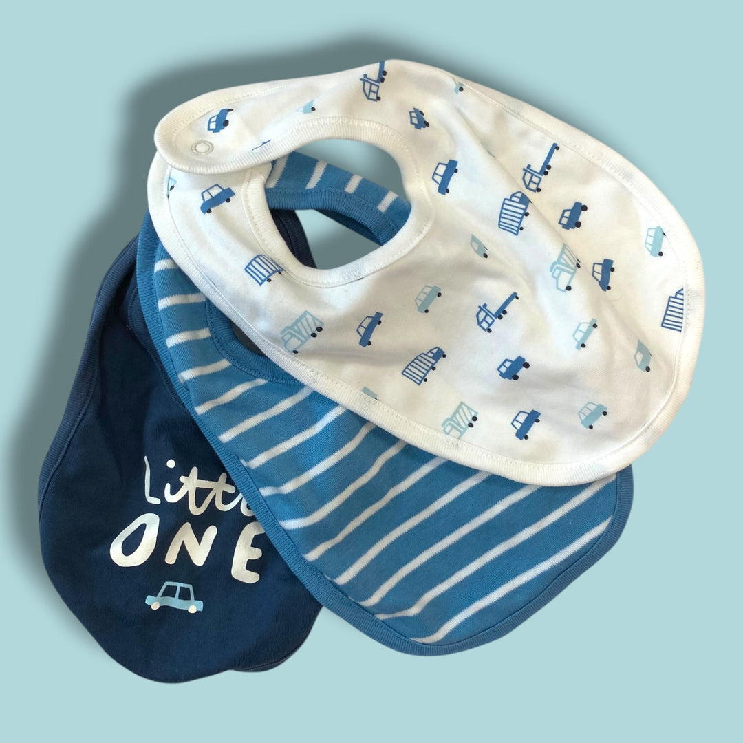 Blue George Set of 3 bibs