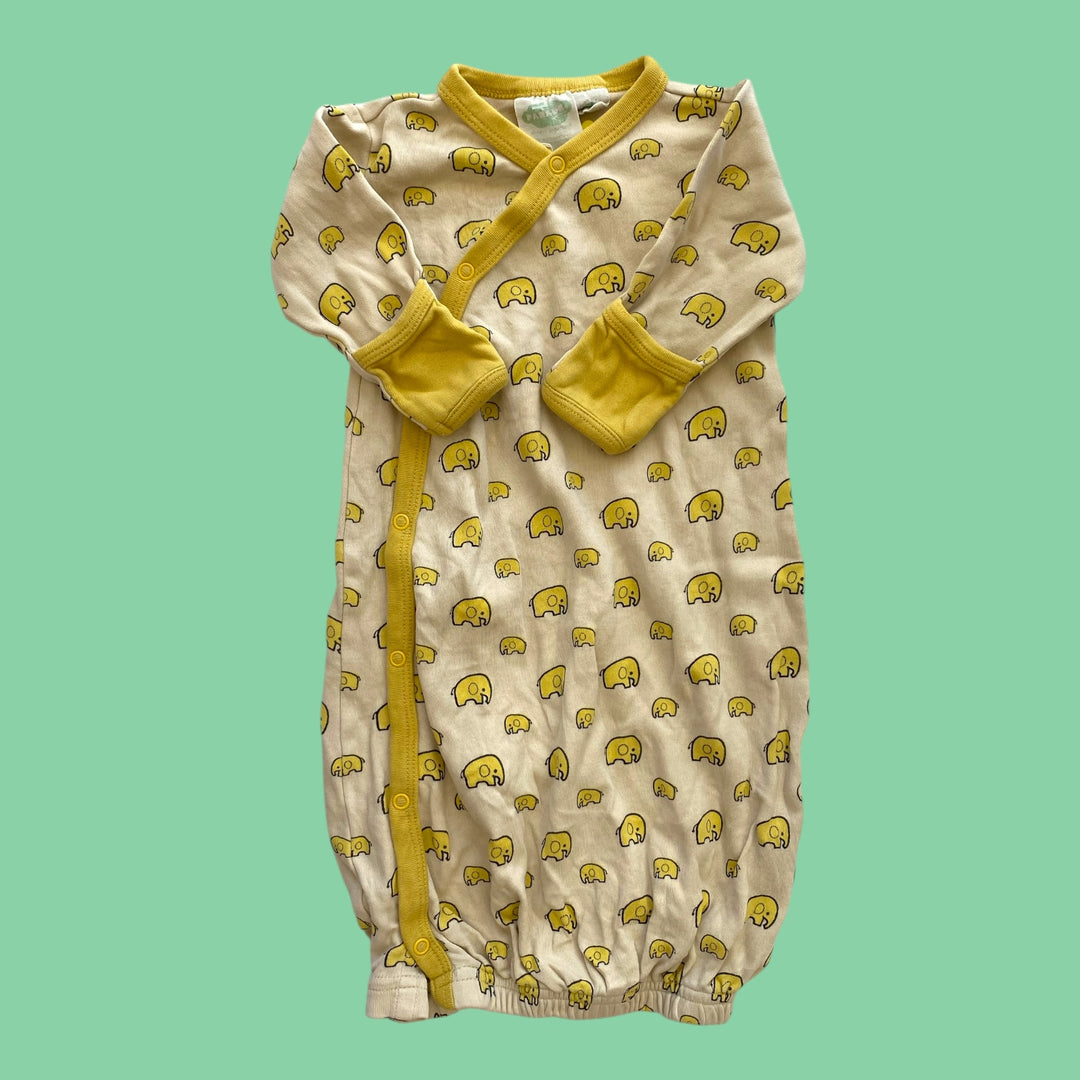 Tan/green Parade Organic Sleepgown, 0-3m
