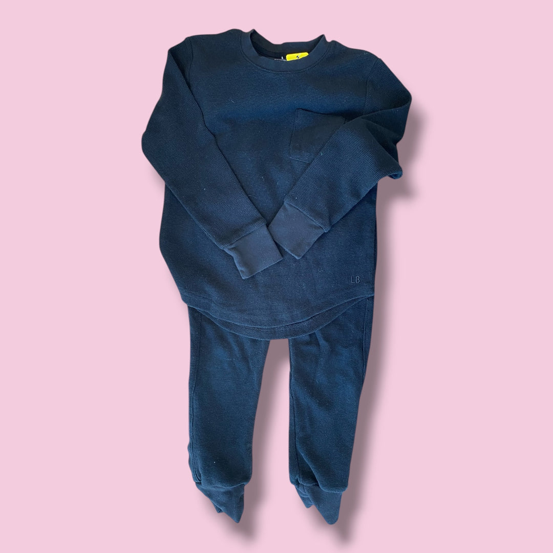 Black Little Bipsy Ribbed , 4-5Y