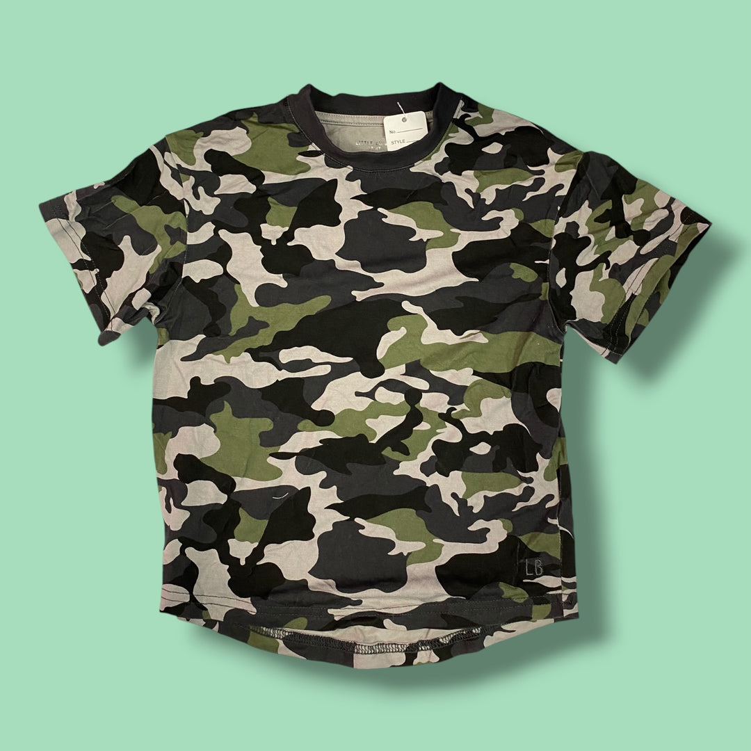 Camo Little Bipsy Shirt, 3-4Y
