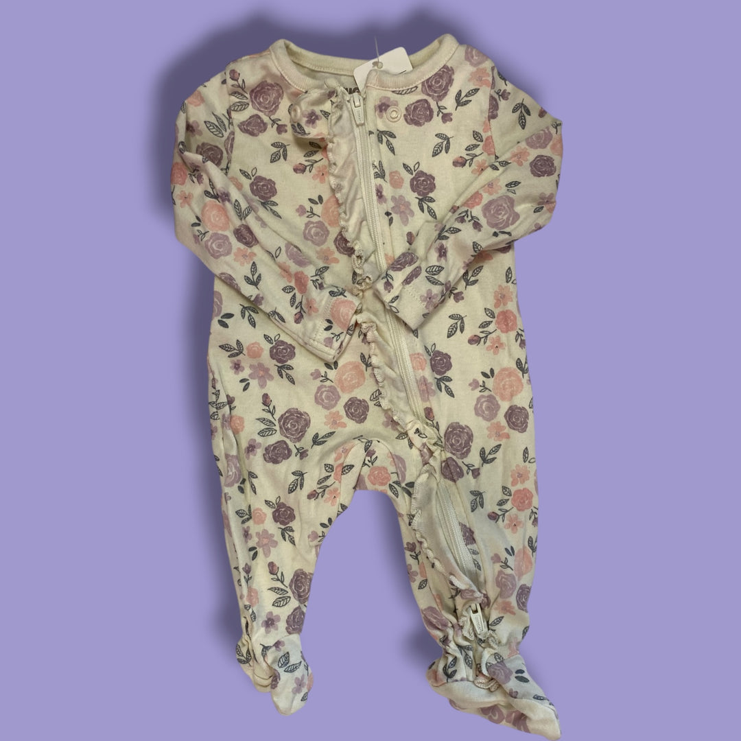 Floral Huggies Sleeper, Newborn