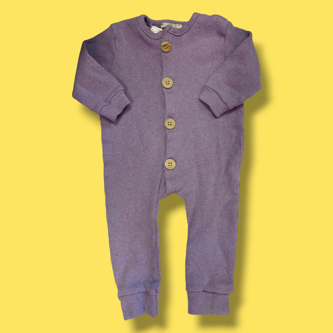 Purple Honey Cuddle Romper, 3m