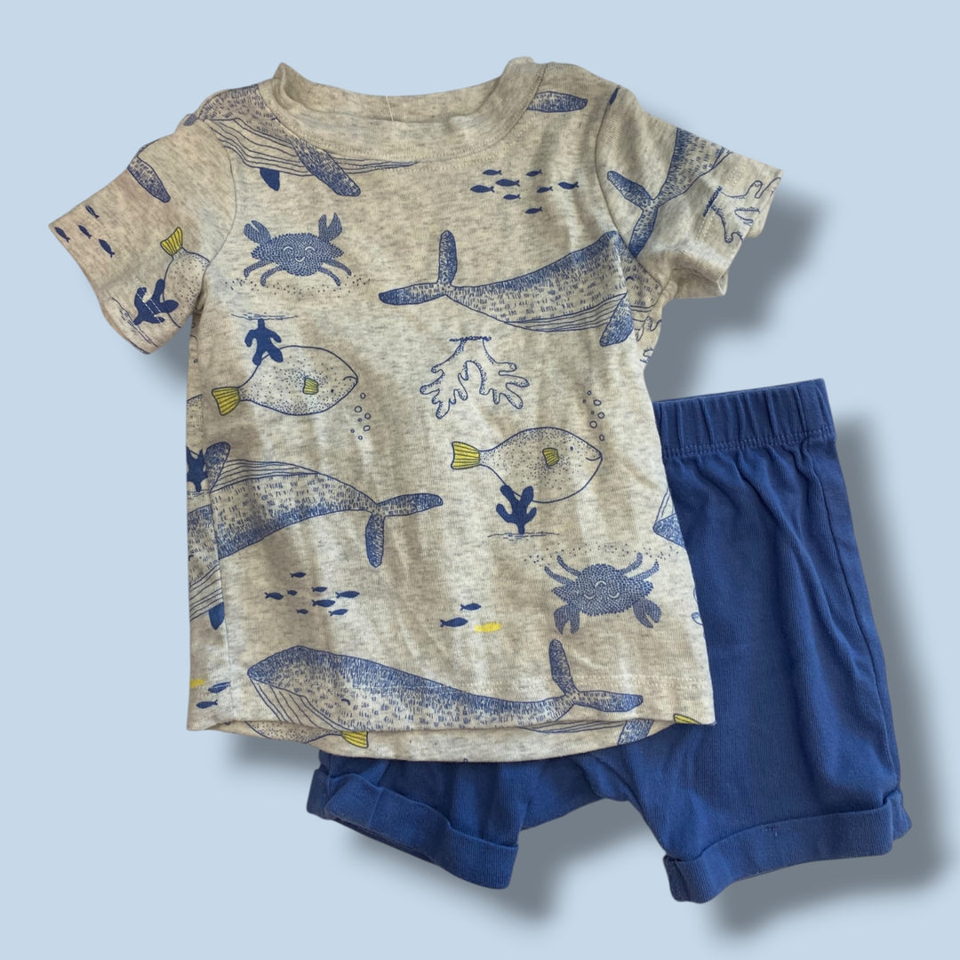 Blue Carters 2 piece set, 12m