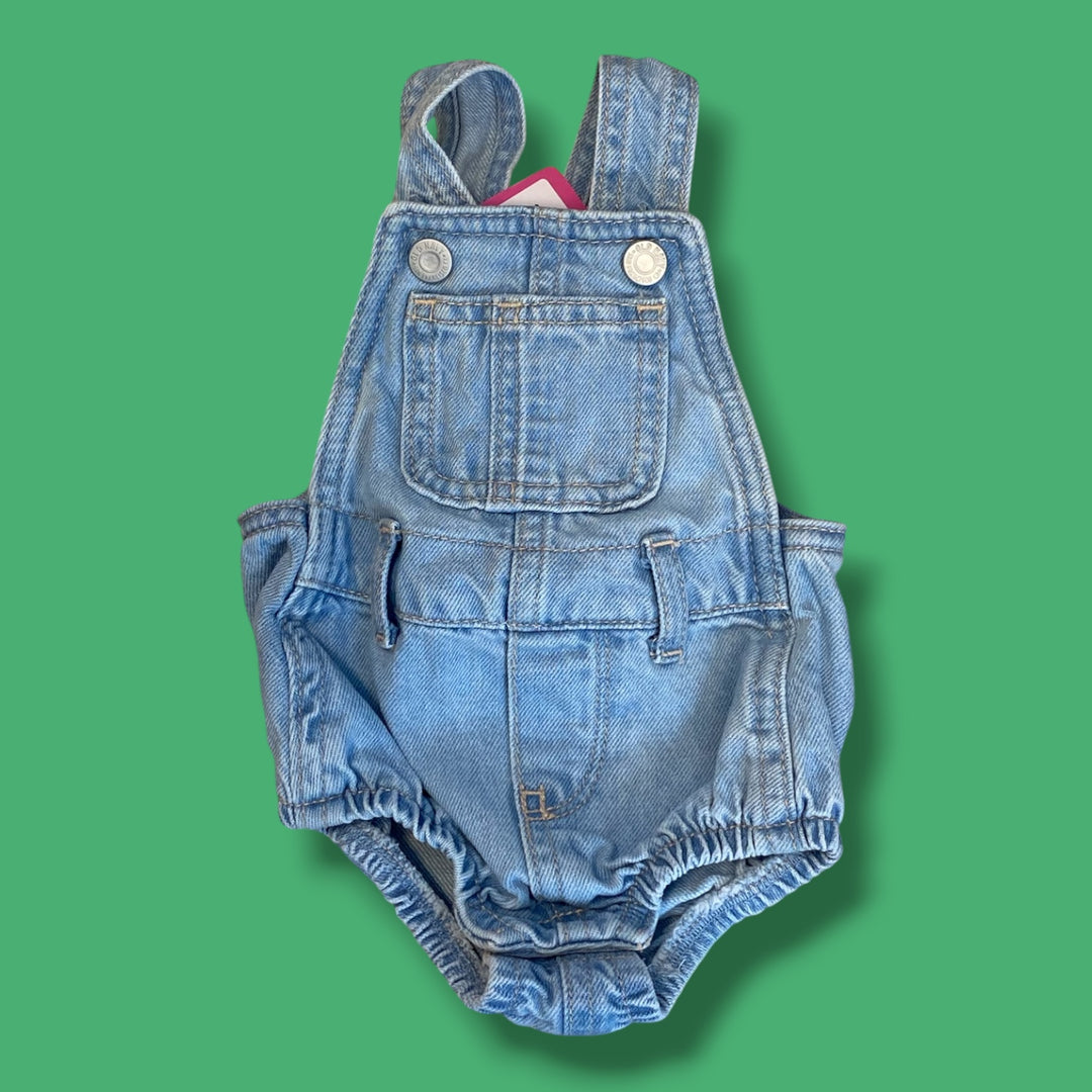 blue Old Navy bubble romper, 3-6m