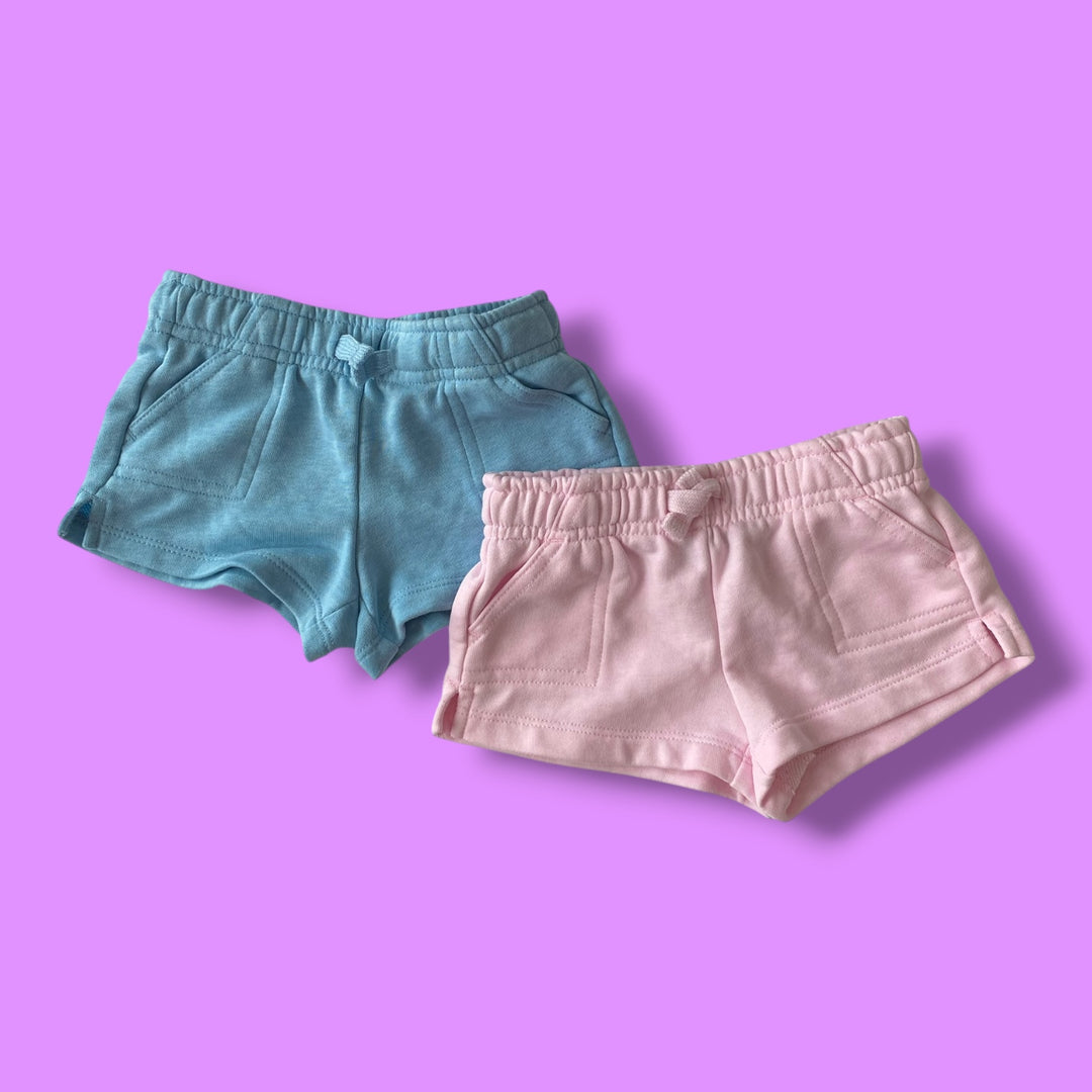pink/blue Andy &amp; Evan set of shorts, 2Y