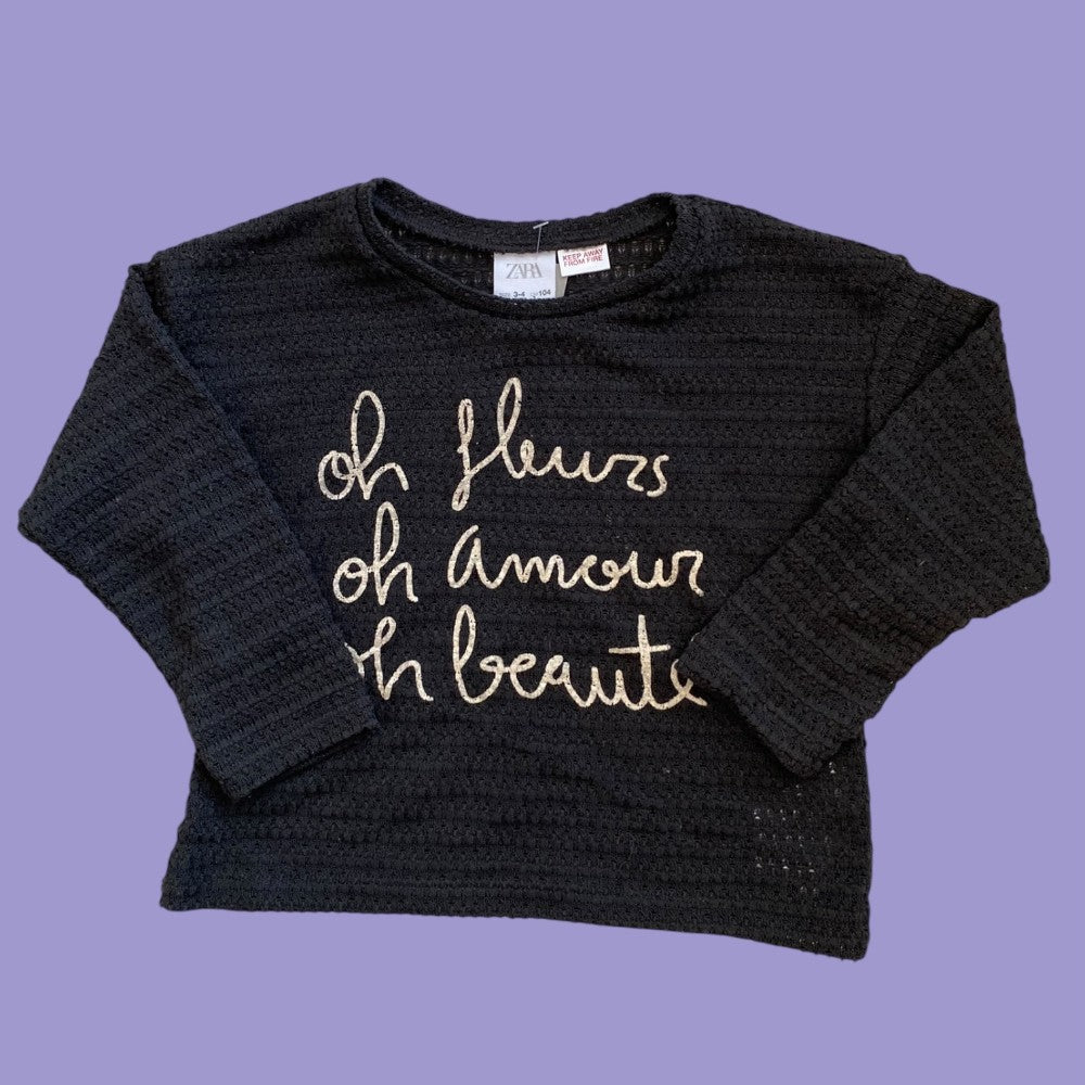 zara french knit 3/4y