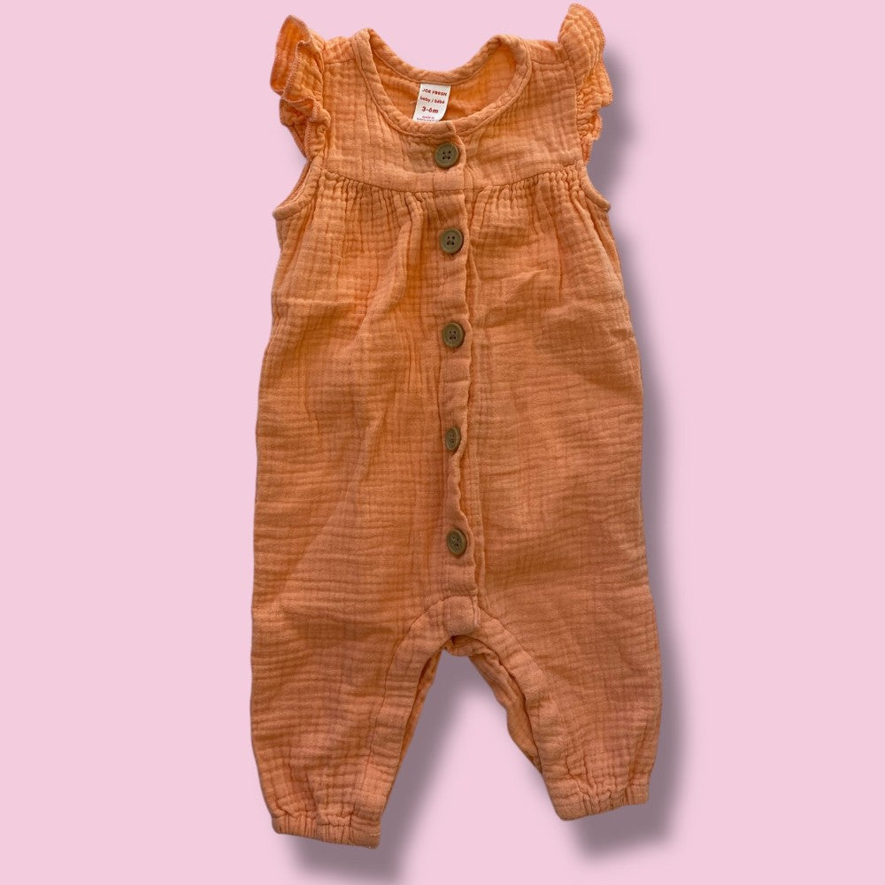 joe coral romper 3-6m