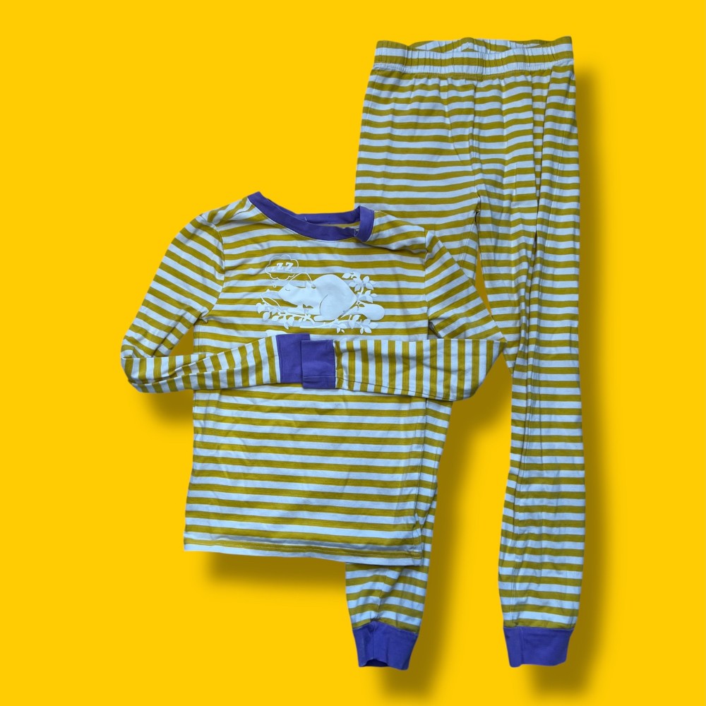 roots yellow striped pjs 11/12y