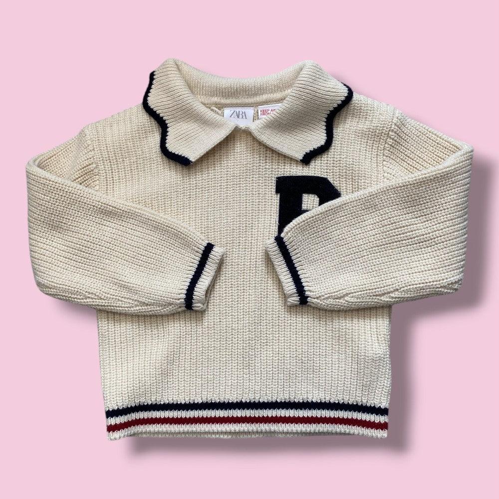 zara collared sweater 4y