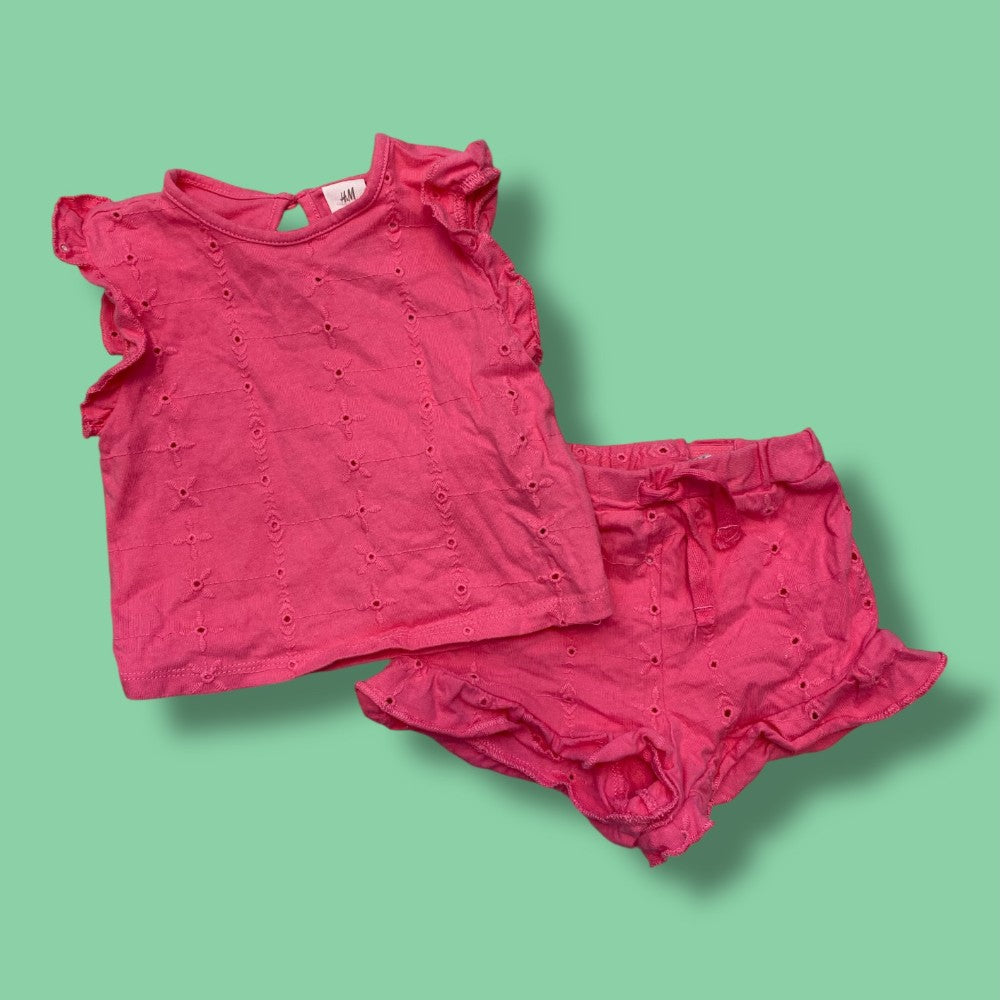 h&amp;M pink set 9m