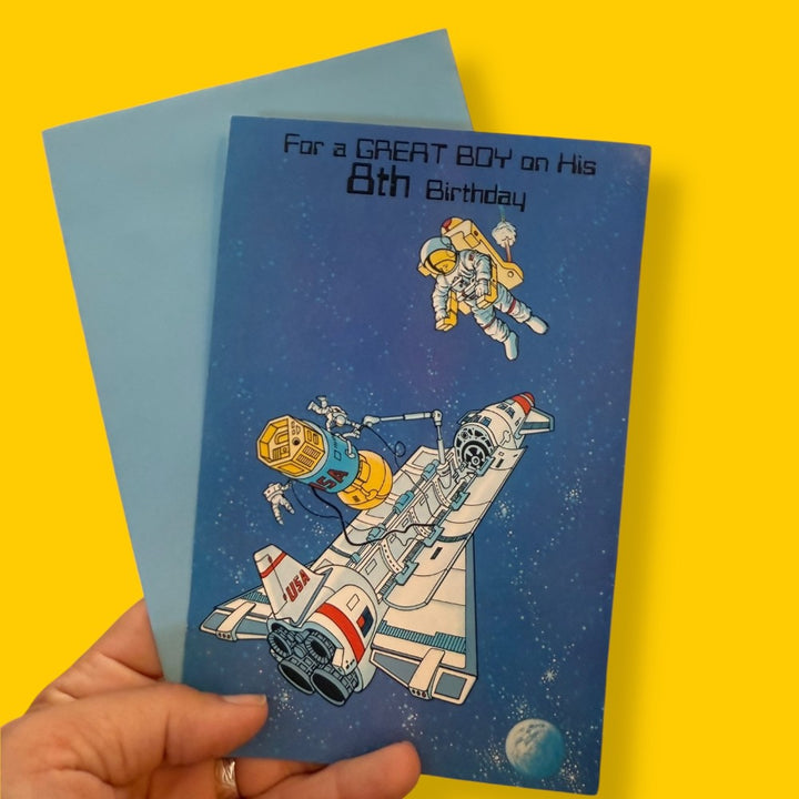 Vintage Card - Galaxy Maze Boy Who&