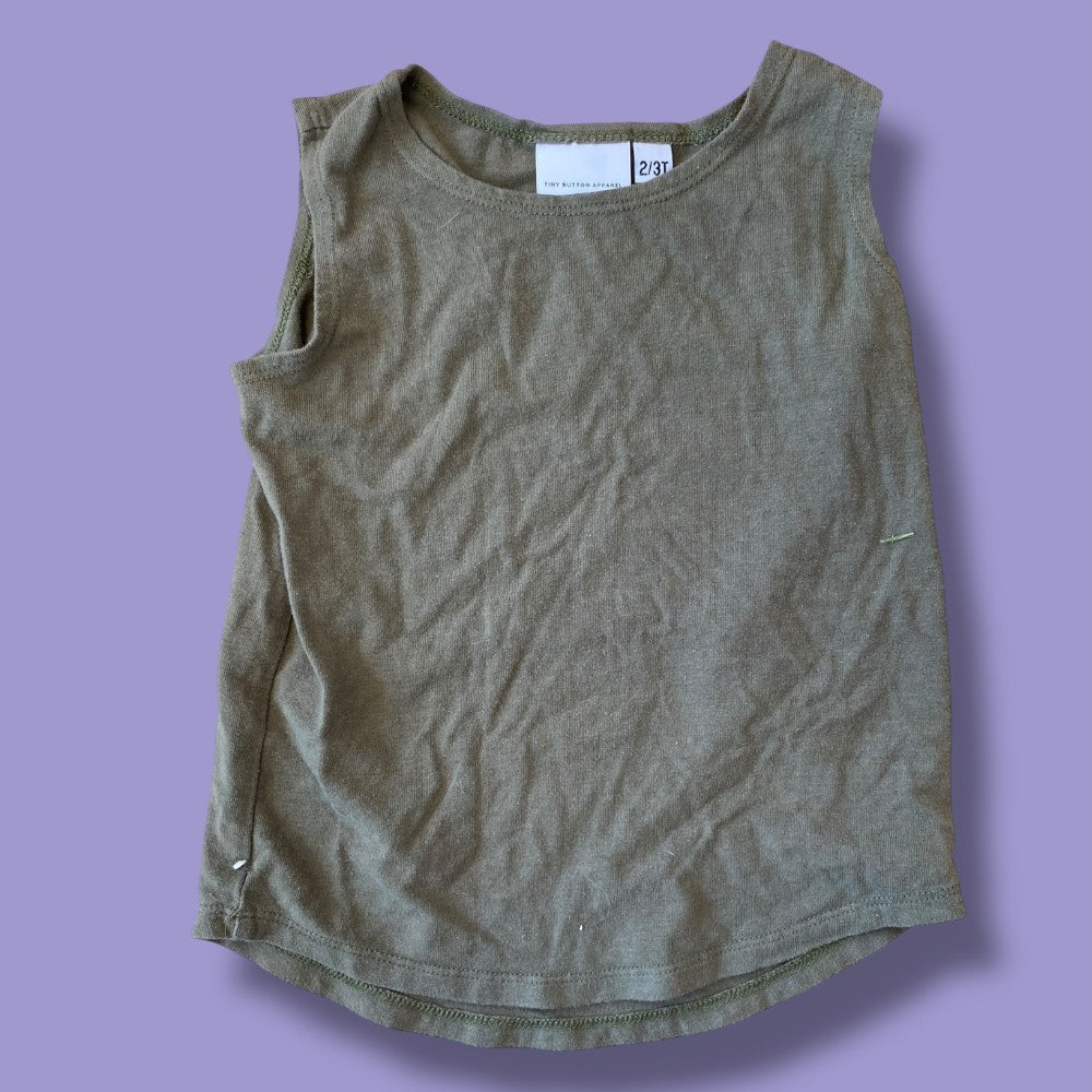 Tiny Button Apparel Tank 2-3Y