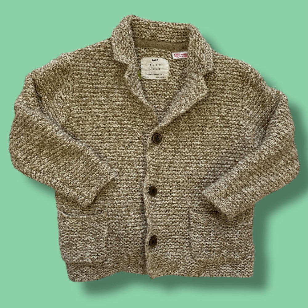 zara knit cardigan 18-24m